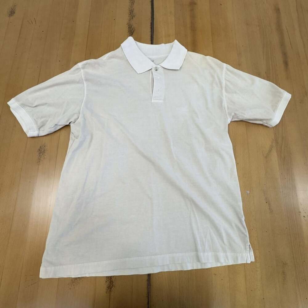 Woolrich Polo Shirt Mens M White Short Sleeve Logo